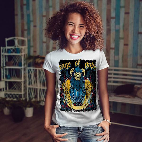 Rage Of Gods Death Women Whitet-shirt M