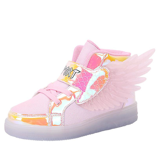 Barn Led Light Skor Pojkar Flickor Sneakers Löparskor 2Dh618 Pink 34