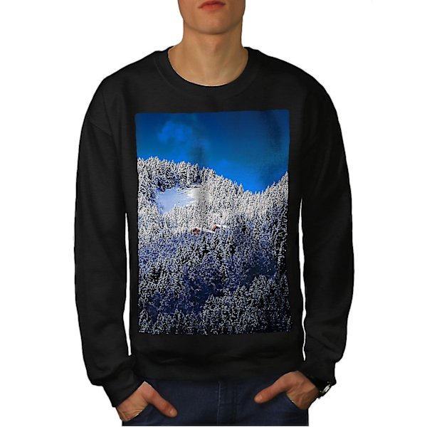 Mountain Photo Nature Men Blacksweatshirt M
