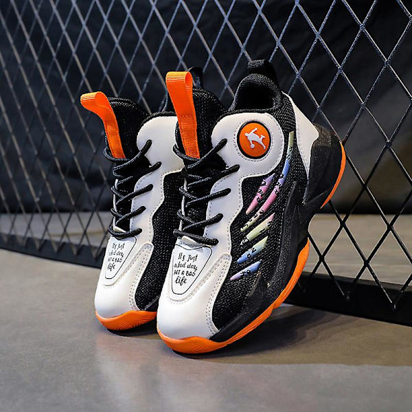 Barn Pojkar Flickor Sneakers Andas löparskor Mode Sportskor 3As800 Black 34