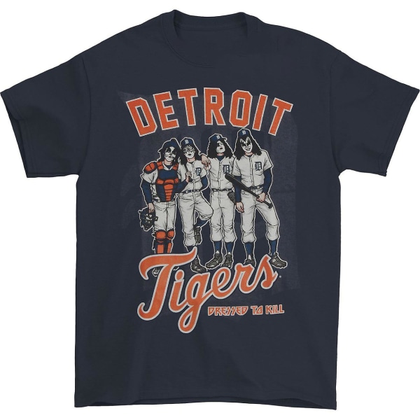 KISS Detroit Tigers Dressed To Kill T-shirt L