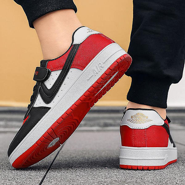 Pojkar Sneakers Andas Flickor Skateboard Skor Löparskor 3D9877 Red 34