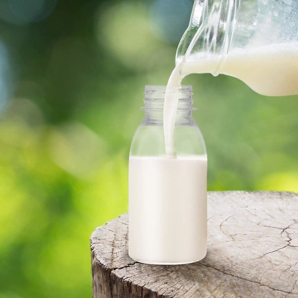 10 st Plast Mjölkflaska 250ml Med lock Drick Vatten Juice Tom Mjölkbehållare Mjölkkanna