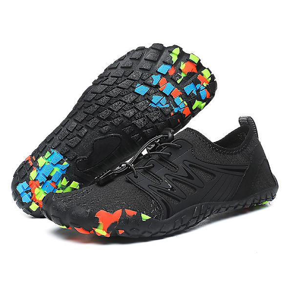 Vattenskor för män Quick Dry River Sea Aqua Sneakers River Walking Shoes Beach Shoes 22 Black 42
