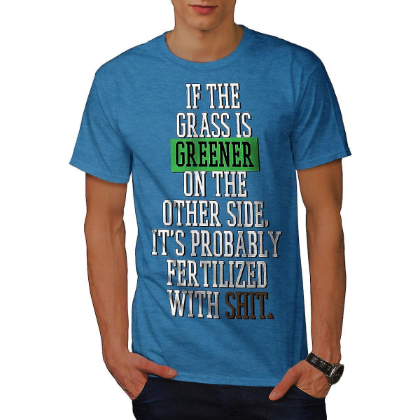 Grass Is Green Joke Men Royal Bluet-shirt | Wellcoda S