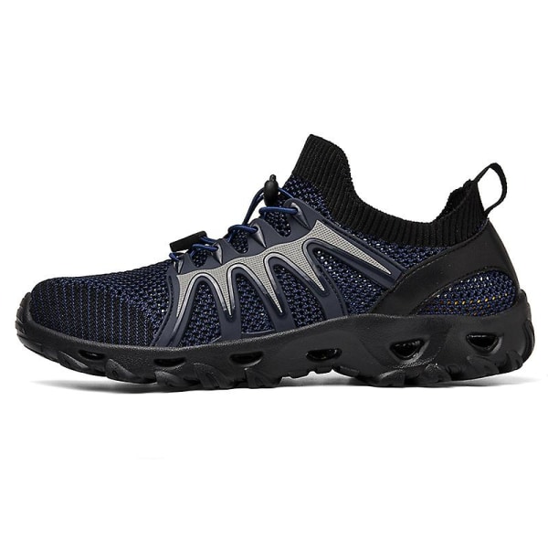 Herr vandringsskor Trailrunning Skor Halksäkra Fitness Promenad Jogging Sneakers 3C238 Blue 39