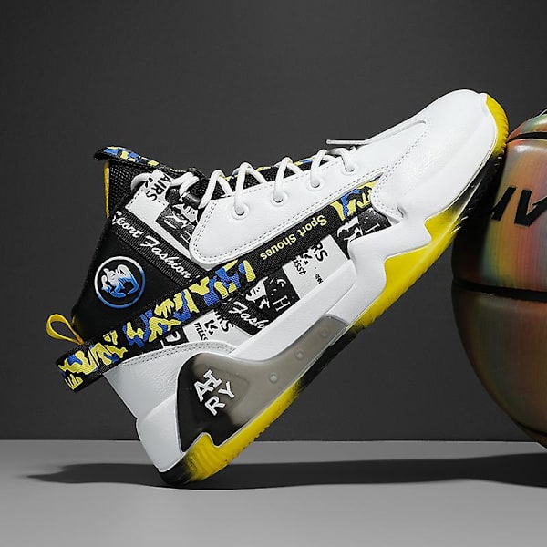 Basketskor för män Halkfria ventilerande Sneakers Löparskor Mesh Basket Boots d105
