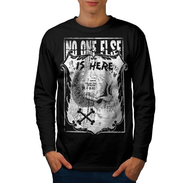 Ingen annan är här män svart långärmad T-shirt M