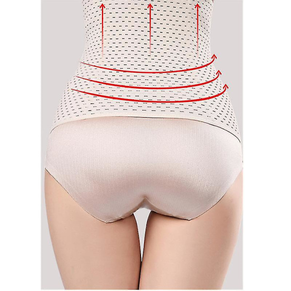 Korsettbälte för kvinnor i waist trainer : Underkläder Sport Mage Control Long Torso Shapewear BEIGE 3XL