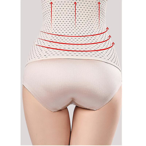 Korsettbälte för kvinnor i waist trainer : Underkläder Sport Mage Control Long Torso Shapewear BEIGE 4XL