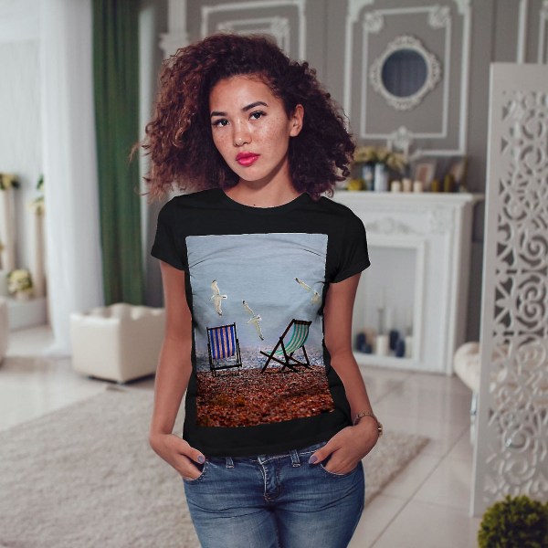 Flock Sea Photo Women Blackt-shirt S