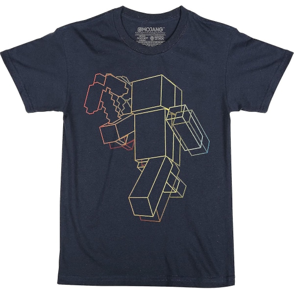 Jinx Minecraft Duality T-shirt för pojkar, marinblå, liten XL