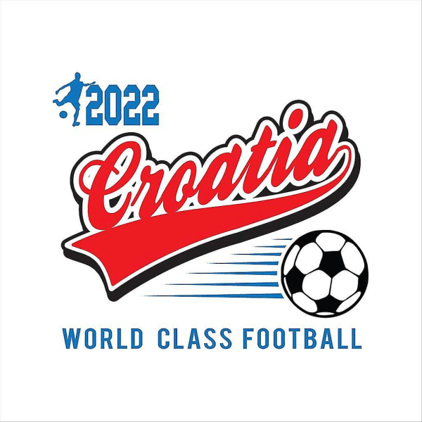 Kroatien 2022 fotboll i världsklass med huvtröja för män