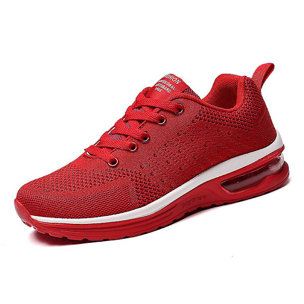 Lätta Sneakers för män Andas löparskor Mode Sportskor 3D5066 Red 41