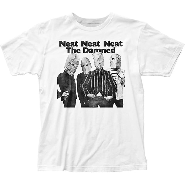 The Damned Neat Neat Neat Print mäns skjorta i bomull XXL