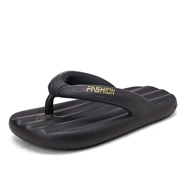 Strandtofflor för män Modesandaler Utomhus Halkfria inomhusskor 3B2811 Black 40-41