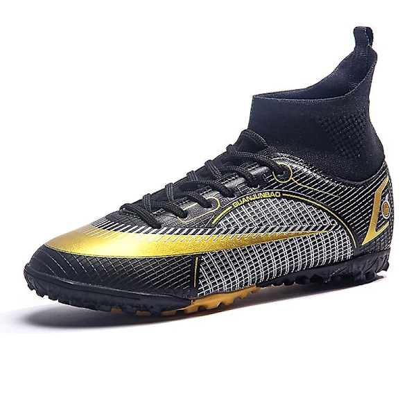 Fotbollsskor för män Halkfria fotbollsskor Klossar Gräs Fotbollssneakers Yjz18A Black 35