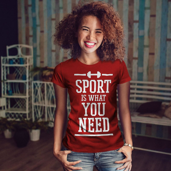 Behöver Sport Workout Rolig T-shirt för kvinnor 3XL