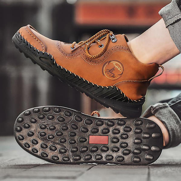 Utomhusstövlar för män Mode Casual Boots 1G668 Brown 43