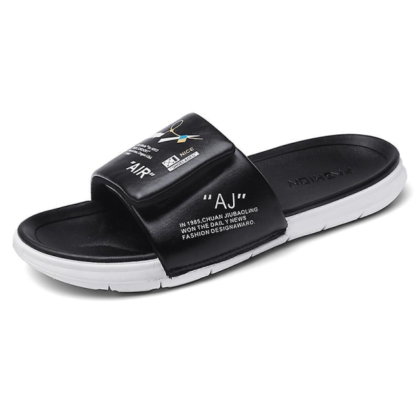 Herrtofflor Halkfria strandskor Modesandaler A062 Black 38