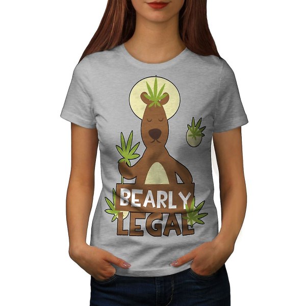 Bearly Legal 42 Funy Women Greyt-shirt S
