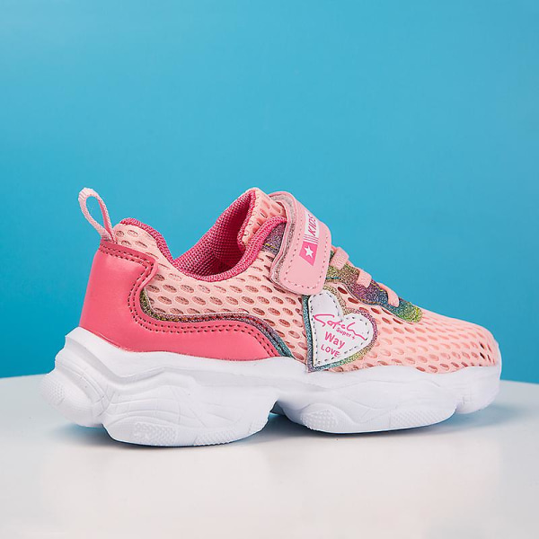 Sneakers för barn för flickor Löpning tennisskor Lättvikts andas Sport Athletic 3Bd703 Pink 35