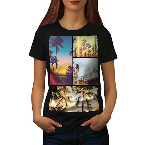 California Collage Women Blackt-shirt L