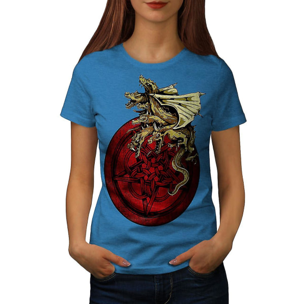 Dragon Mystic Art Kunglig T-shirt för kvinnor S