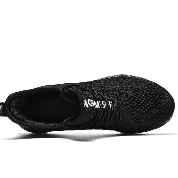 Sneakers för män Löpartennisskor Lättviktsventilerande Sport Athletic 3C6877 Black 46