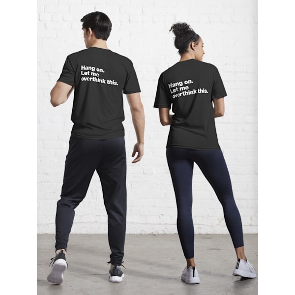 Vänta. Låt mig övertänka detta. Aktiv T-shirt Black L_Back