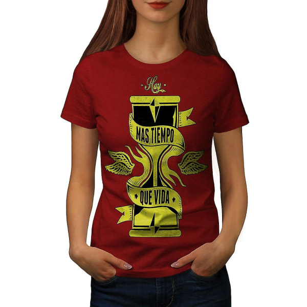 Hay Mas Tiempo Vintage Women Redt-shirt XL