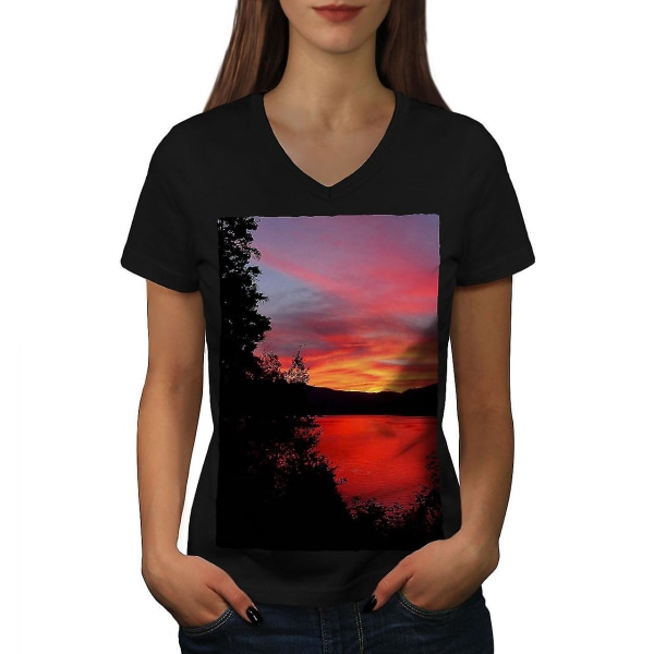Sunset Dawn Photo Women T-shirt L