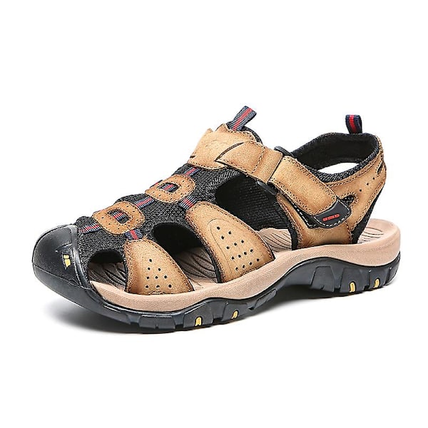 Strandtofflor för män Modesandaler Utomhus Halkfria inomhusskor 3B7257 Yellow 45