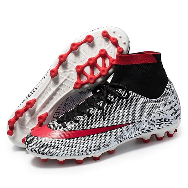 Fotbollsskor för män Spikes Fotbollsskor för ungdomar Ankelstövlar Athletic Sneaker 3C32736G Gray 34
