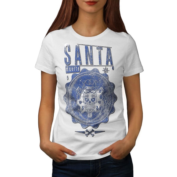 Santa Muerte Whitet-shirt för kvinnor S