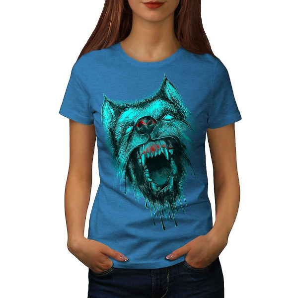 Werewolf Wolf Fear Women Royal Bluet-shirt L