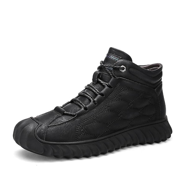 Herr vinter snösneakers Vattentåliga skor Anti-halk Casual lätta bomullsskor 2009 Black 42