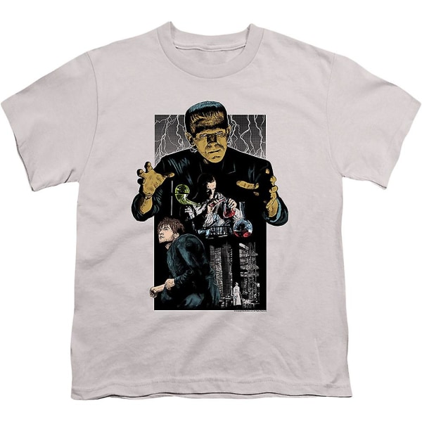 Ungdom Collage Frankenstein skjorta L