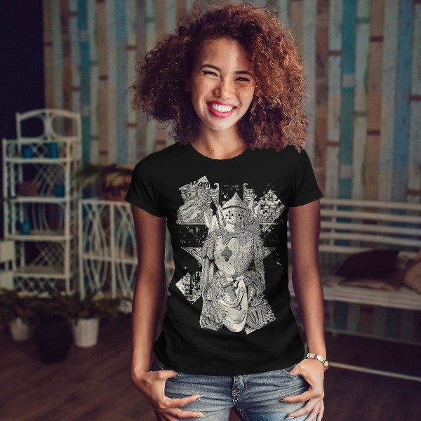 Knight Warrior Women Blackt-shirt | Wellcoda XL