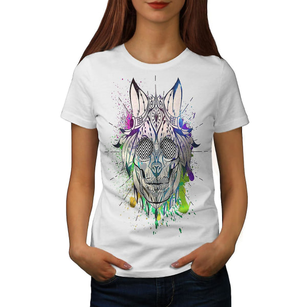 Tribal Funky Death Skull Women T-shirt L