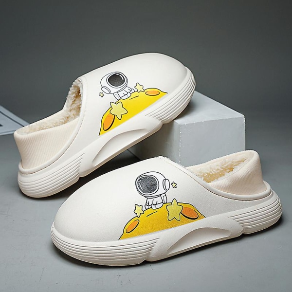 Män Kvinnor Bomulttofflor Modesandaler Utomhus Halkskydd inomhus Yj5751 Beige 33-34