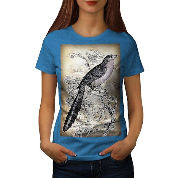 Fågel Retro Cool Vintage Dam Royal T-shirt S