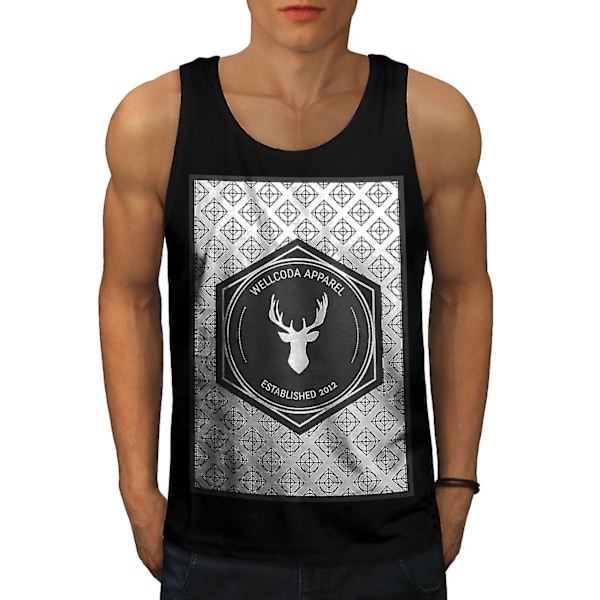 Wellcoda Deer Men Blacktank Top M