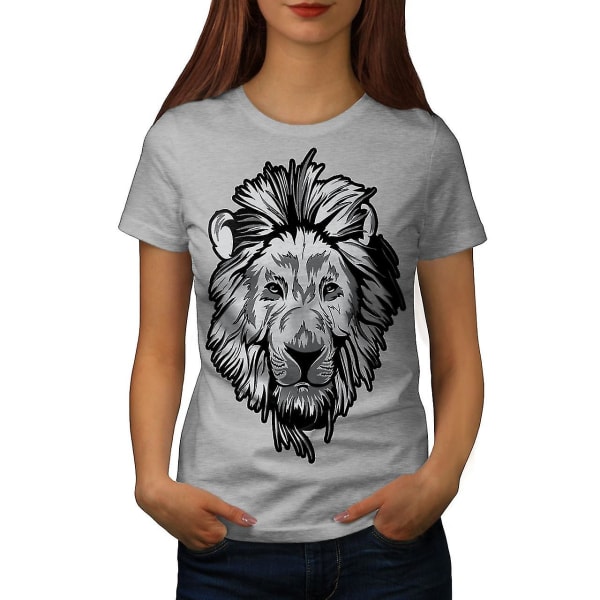 Lion Beast Calm Animal Women Grå-skjorta 3XL