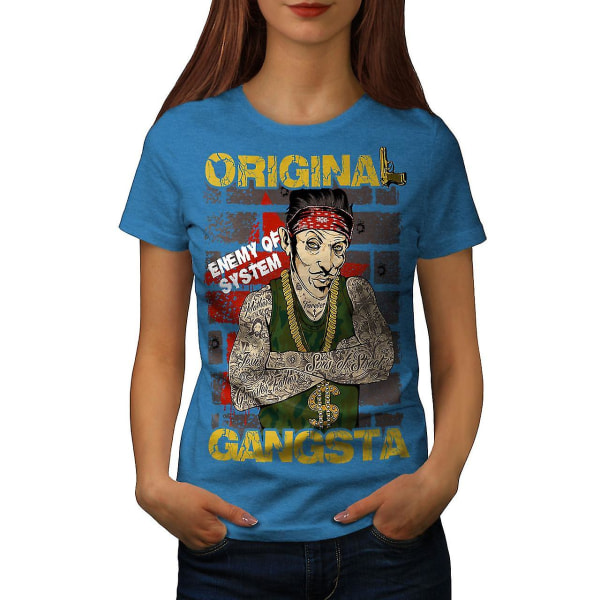Enemy Of System Kvinnor Royal Bluet-shirt L