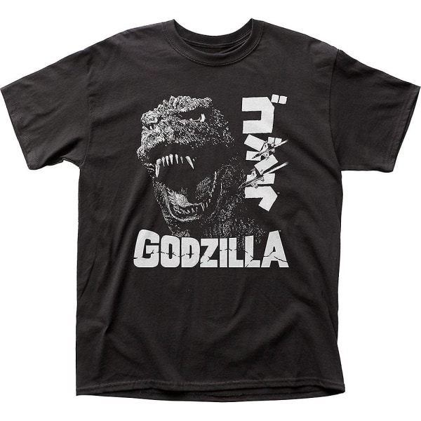 Svart och vit Godzilla T-shirt XL