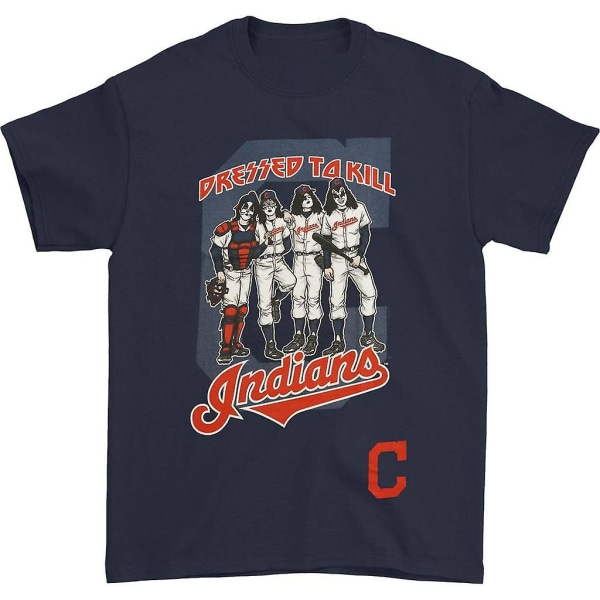 KISS Cleveland Indians Dressed To Kill T-shirt M