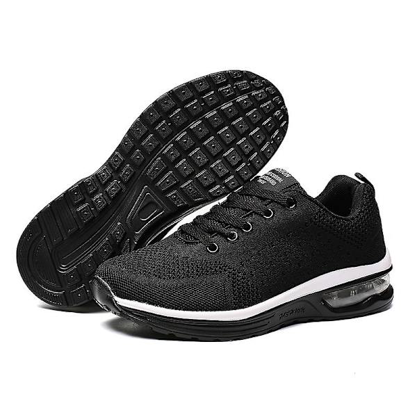 Lätta Sneakers för män Andas löparskor Mode Sportskor 3D5066 Black 41