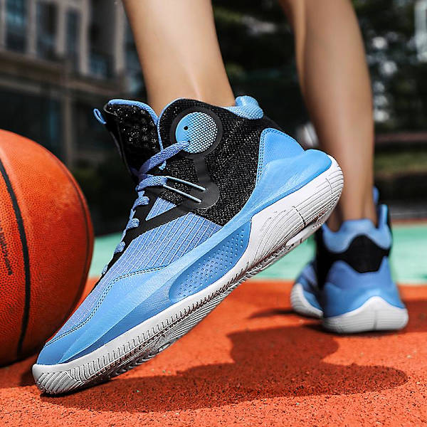 Basketskor för män Andas halkfria sportlöparskor 003 Blue 44