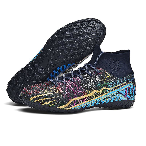 Fotbollsskor för män Halkfria fotbollsskor för herr, Gräs Fotbollssneakers 2L2311-1 Black 46